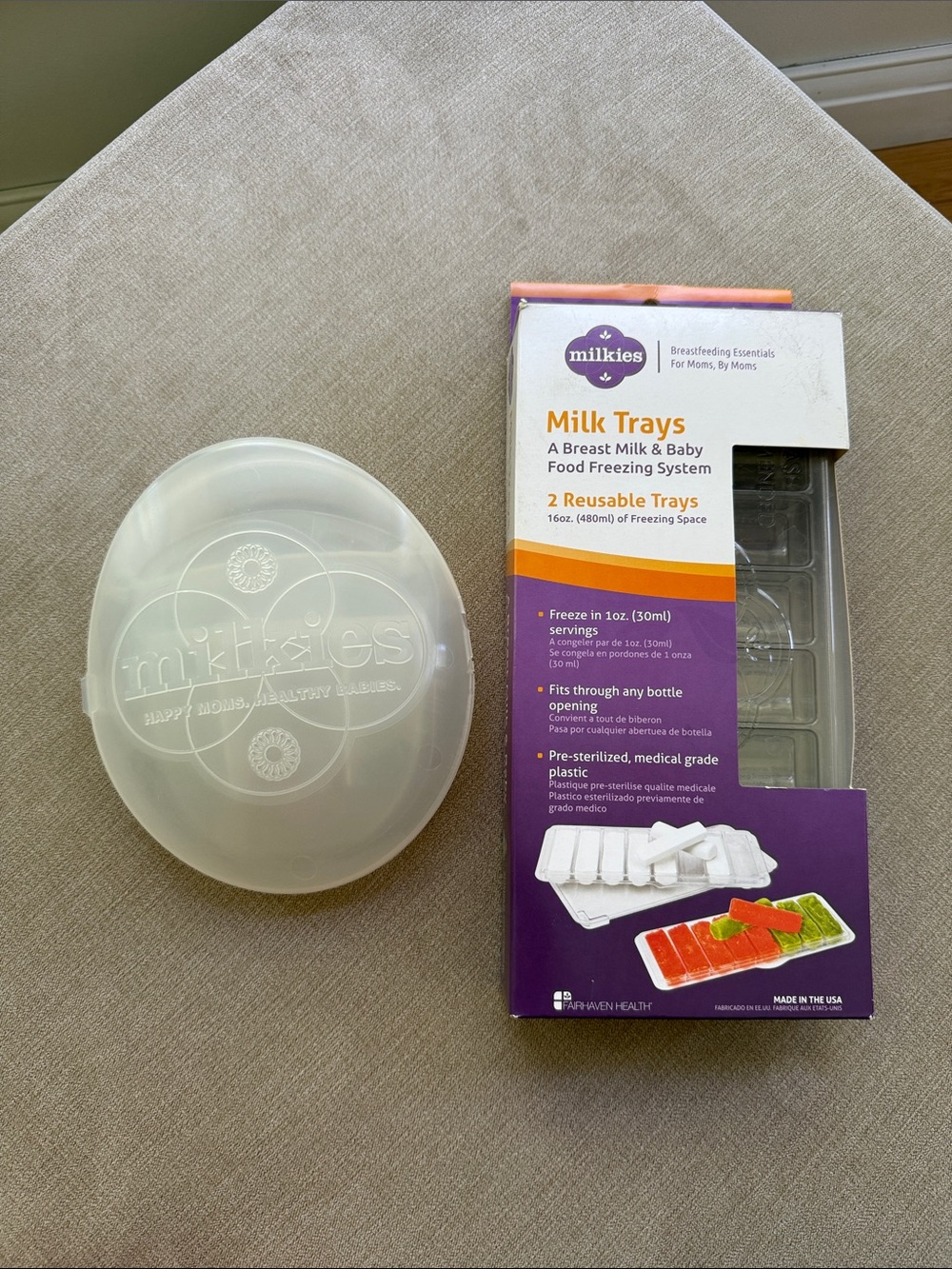 Milkies Bundle - 2 trays (1 used, 1 new) & Milk-Saver
